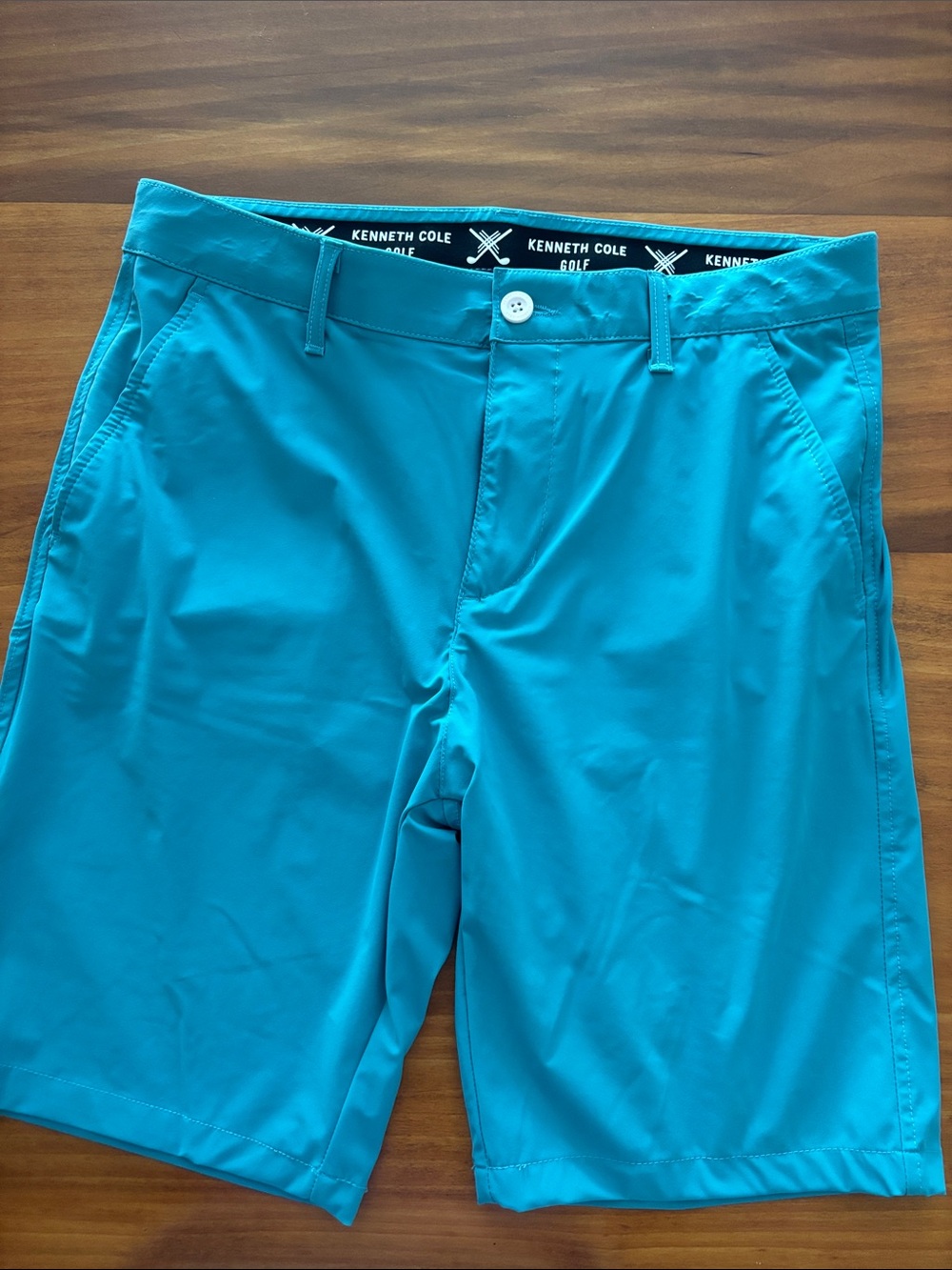 Kenneth Cole Men’s Teal Blue Hybrid Shorts